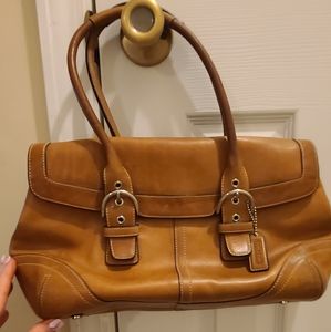 Coach Medium size tan purse